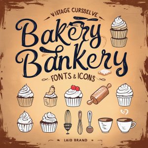 Handcrafted Bakery Font & Icon Bundle